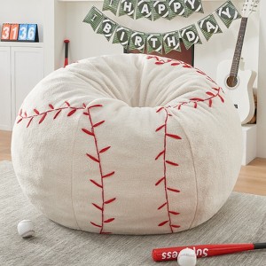 Inhand Sports Football Bean Bag Chair - Oversized Bean Bag Sofa Couch with Filler - Football Plush BeanBag for Living Room Bedroom Dorm Office - 4ft - 1 of 4