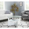 U Shaped Contemporary Coffee Table in White by LumiSource - 4 of 4