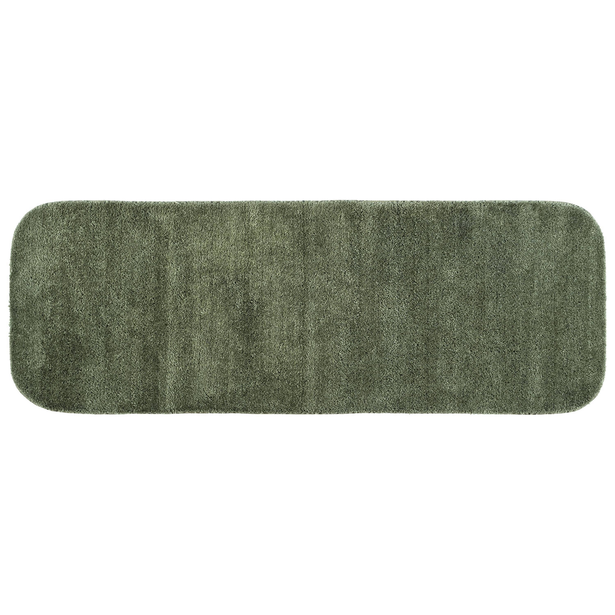 22"x60" Traditional Plush Nylon Washable Bath Rug Deep Fern - Garland Rug: Machine Made, Low Pile, Tufted Runner