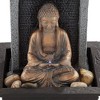 Meditating Buddha 11" High Small Indoor Decor Faux Stone Tabletop Fountain Waterfall Desk Relaxation Bedroom Living Room - 3 of 4
