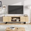Jojoka TV Stand for 80 Inch, Modern Entertainment Center with 2 Drawers, Wooden Media Cabinet with Heavy Duty Leg and Open - 4 of 4