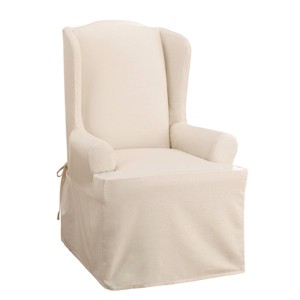 Duck Wing Chair Slipcover Natural - Sure Fit - 1 of 4