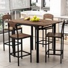 Whisen Farmhouse 5-piece Counter Height Drop Leaf Dining Table Set with Dining Chairs - image 2 of 4