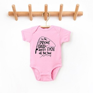 The Juniper Shop Proof Dad Doesn't Fish All The Time Baby Bodysuit - 1 of 2