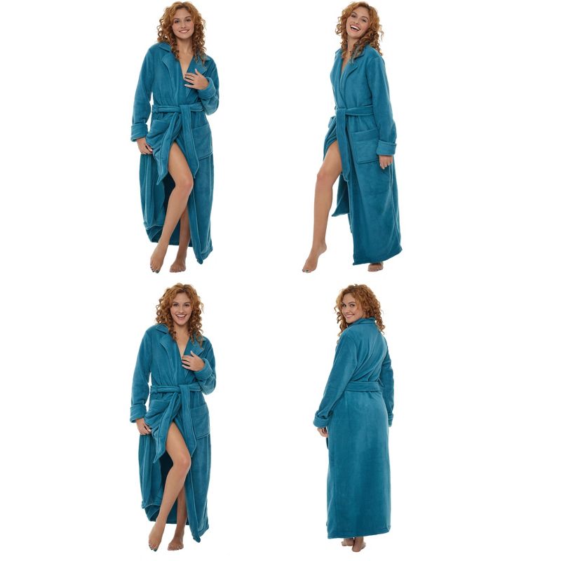 Women's Country Ranch Robe,  Durable Warm No Pill Fleece, Anti Pill Bathrobe, House Coat, 3 of 4