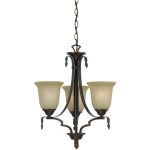 Cal Lighting 60Wx3 Dabois Iron 3 Lgt Chandelier - Golden - 1 of 1