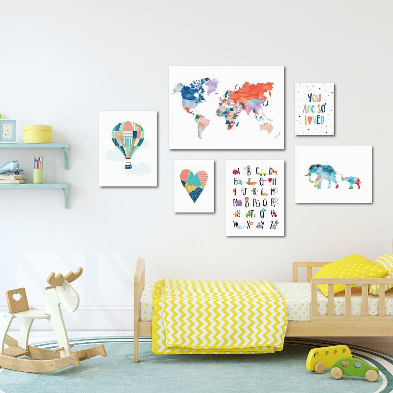 Americanflat - Colorful Children's Artwork Canvas Gallery Wall Set by Elena David, 2 of 10
