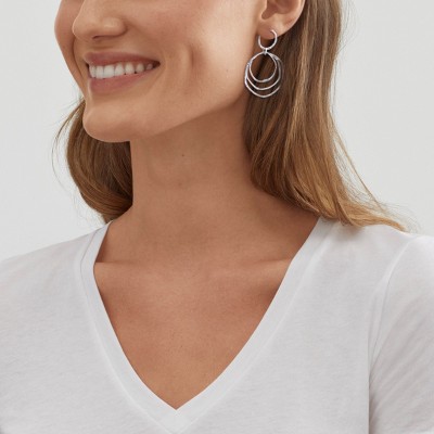 Silpada 'Circular Turns' Sterling Silver Drop Earrings - image 3