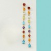 Ross-Simons 6.90 ct. t.w. Multi-Gemstone Linear Drop Earrings in 18kt Gold Over Sterling - 3 of 4