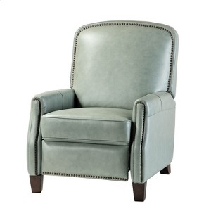 Deborah Modern Wooden Upholstery Modern Genuine Leather Recliner with Nailhead Trim for Living Room and Bedroom| ART OF LIVING DESIGNS - 1 of 4