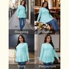 INSPIRE CHIC Women's Nursing Top Ruffle Pleated Long Sleeve Tunic Rayon Postpartum Breastfeeding Shirt Pregnancy Clothes - 3 of 4