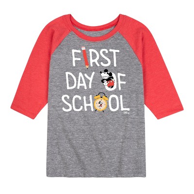 Boys' - Disney - First Day Of School Mickey Raglan Graphic T-Shirt