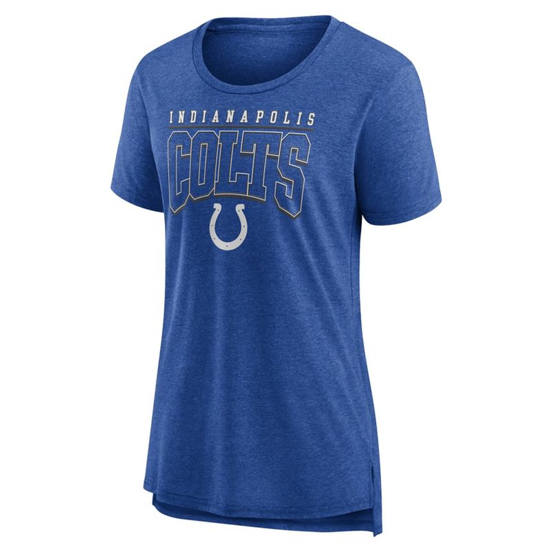 NFL Indianapolis Colts Women&#39;s Champ Caliber Heather Short Sleeve Scoop Neck Triblend T-Shirt, 2 of 4