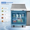 Winado 28 in. 7.1 Cu.Ft. 320W 115V Silver Refrigerated Salad Sandwich Prep Table - 3 of 4