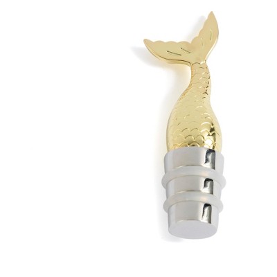 Mermaid Bottle Stopper - Gold - Shiraleah