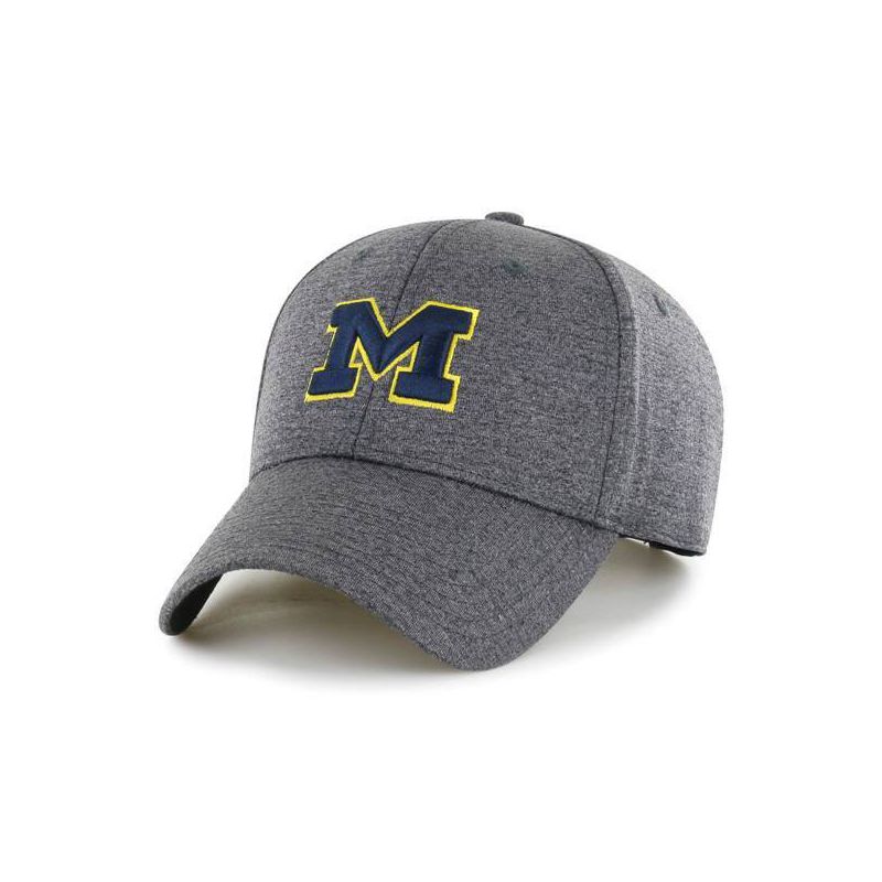 NCAA Michigan Wolverines Men&#39;s Rodeo Charcoal Gray Mesh Hat, 1 of 3