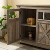 Vynxaria 3-Door Buffet Sideboard Cabinet in Gray Wash - Large Storage Bar Cabinet for Entryway, Living Room, and Dining Room Coffee and Wine Bar. - 3 of 4