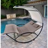 Vivere Cocoa Aluminum Double Chaise Rocker - 2 of 4