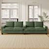 TiramisuBest 4-seater Corduroy Sofa Couch 133" Modern Sofa with USB Ports, Hidden Storage Arms, Flip-Top Cup Holders for Living Room,Brown - 2 of 4
