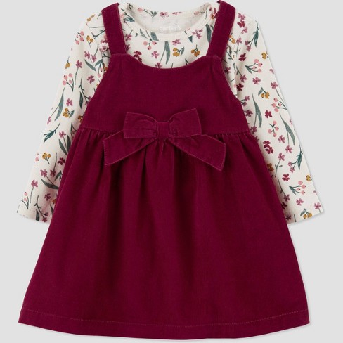 Carters store burgundy dress