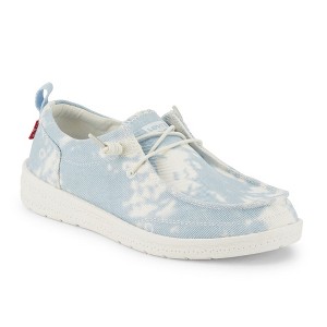Levi's Kids Newt TD CVS Slip-on Unisex Tie Dyed Canvas Fashion Sneaker Shoe, Blue, Size 1 - 1 of 4