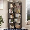 Gulches 6-Tier Corner Bookshelf, 64.96" Unit with Anti-Drop Panel for Kids¡¯ Room - 2 of 4