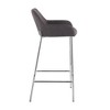 Contemporary Bar Stool with Backrest and Metal Frame for Kitchen Island or Home Bar, Set of 2 - 3 of 4