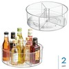 iDesign Set of 2 Divided 11.5-inch Lazy Susan for Kitchen Storage, Clear - 2 of 4
