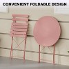 3 Piece Bistro Table and Chairs, Waterproof Folding Cafe Table and Chairs,Small Bistro Set for Small Space/Indoor/Outdoor/Porch/Lawn - 4 of 4