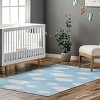 Nuloom Lilia Pet Friendly Machine Washable Kids Cloud Area Rug - 2 of 4