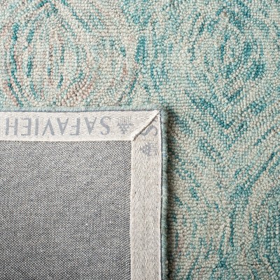 Coastal Breeze Ivory & Sea Blue Hand-tufted Wool Area Rug - 2' x 3'