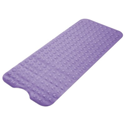 Non Slip Bathtub And Shower Mats 40x16 Extra Long Bath Tub Mat With Suction Cups & Drain Holes - Lux Decor Collection