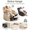 Electric Power Recliner Chair with Heat and Massage, Cup Holders, Extra Wide 27" Reclining Chair - 3 of 4