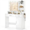 FURNIinspire Vanity Tables Dressing Table With Mirror, Modern Elegant Dressing Table, Adjustable Brightness, Vanity Table, 15.67"*39.37"*58.07" - 2 of 4