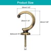 Unique Bargains Aluminum Alloy Bedroom Decorative Wall Mounted Curtain Holdback - 2 of 4