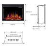 R.W.FLAME Electric Fireplace Insert, Freestanding & Recessed Electric Stove Heater, LED Adjustable Flame with Burning Fireplace Logs Touch Screen - 3 of 4