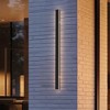 DORESshop 39.37in Outdoor Black LED Wall Light 30W Waterproof IP65, Remote Color Temperature Control, , for Corridors, Gardens, and Entryways - 2 of 4