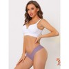 Allegra K Women's No-Show Unlined V-Shape Waist Stretch Hipster Underwear - 4 of 4