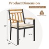 Costway Patio Dining Chairs Set of 2/4 Metal Outdoor Chairs with Removable Padded Cushions - 3 of 4