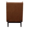 Treasure Trove Accents Accent Chair Buckman Brown/Glossy Black: Leather Upholstery, Rubberwood Frame, No Assembly Required - 4 of 4