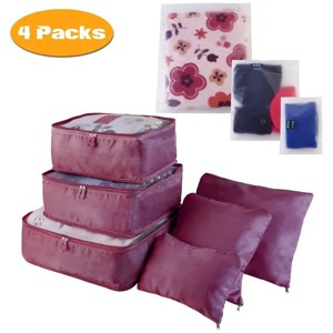 Racxily 9Pcs/Set Clothes Storage Bags Water-Resistant Travel Luggage Organizer Clothing Packing Cubes for Blouse Hosiery Stocking - 1 of 4