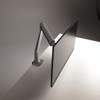 Mount-It! Single Monitor Arm Desk Mount | Full Motion Articulating Height Adjustable | Fits 21 - 32 in | Gas Spring, Clamp and Grommet Base | Silver - 2 of 4