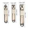 Unique Bargains Stainless Steel Nail Clippers Nail Clipper Set for Nail Care Portable, Champagne 3 Pcs - 4 of 4