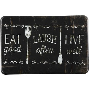 Eat Laugh Live Designer Chef Oil & Stain Resistant Anti-Fatigue Kitchen Floor Mat - 1 of 4