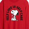 Men's - Peanuts - Self Love Is Self Care Long Sleeve Graphic T-Shirt - 2 of 4