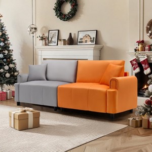 Gymojoy 87" Sectional Sofa Modular Deep Seat Sofa Couch Futon Sofa Bed w/ USB Ports for Living Room - 1 of 4