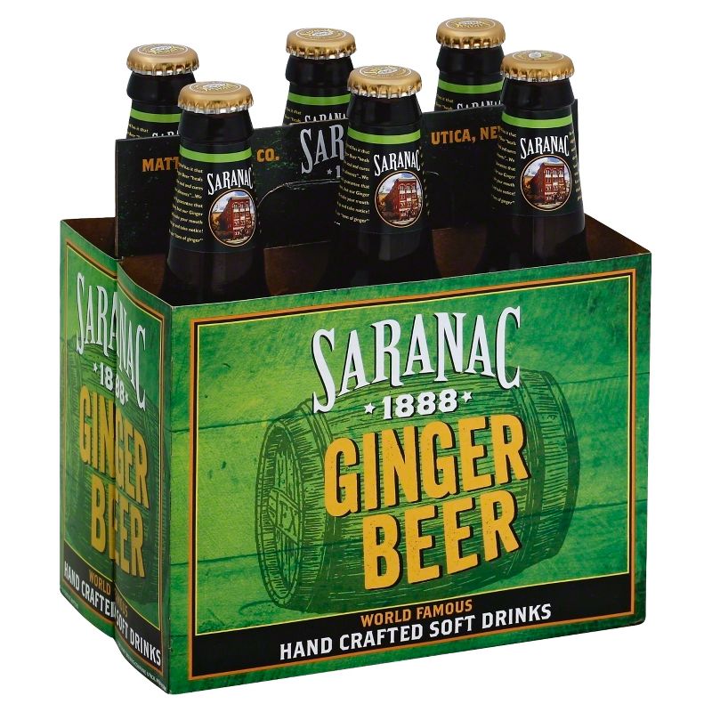 Saranac Ginger Beer Glass Bottles - 6pk/12 fl oz, 1 of 5