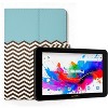 LINSAY 7" Tablet 128GB Storage Bundle with Shape Blue, Black and White Leather Case Android 15 - 2 of 4