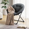Comfy Oversized Saucer Chair - Plush Reading Lounger for Adults, Sturdy XL Frame, Foldable Accent Chair for Bedroom, Living Room & Dorm - 4 of 4