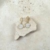 Adornia 14k Gold Plated CZ Wavy Pebble Earrings - 3 of 4